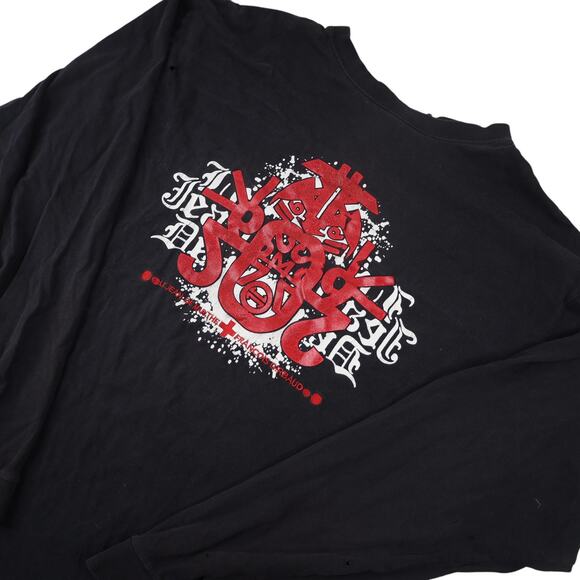 Vintage Y2k Marithe + Francois Girbaud Graffiti Spellout Long Sleeve Shirt - Picture 2 of 11